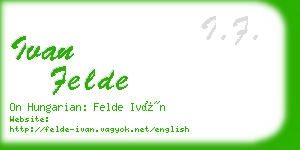 ivan felde business card